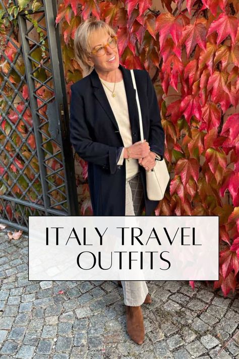 Discover chic and versatile fall travel outfits perfect Italy packing list. Learn how to mix and match elegant and comfortable pieces that are ideal for Italy in October outfits. Perfect for light packing tips while ensuring every outfit looks polished and put together, these Italy travel wardrobe ideas are a must for any trip. Outfits For Traveling In Europe Fall, What To Wear To The Vatican Outfit, Outfits For Italy In November, What To Wear In Italy In November, What To Wear In Italy In October, Outfits For Italy In October, Fall Italy Travel Outfits, Travel Capsule Wardrobe Fall, Outfits For Italy