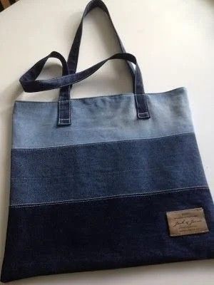 Återvinna Jeans, Tas Denim, Jeans Recycling, Sacs Tote Bags, Blue Jeans Crafts, Diy Jeans, Denim Purse, Denim Projects, Denim Bags