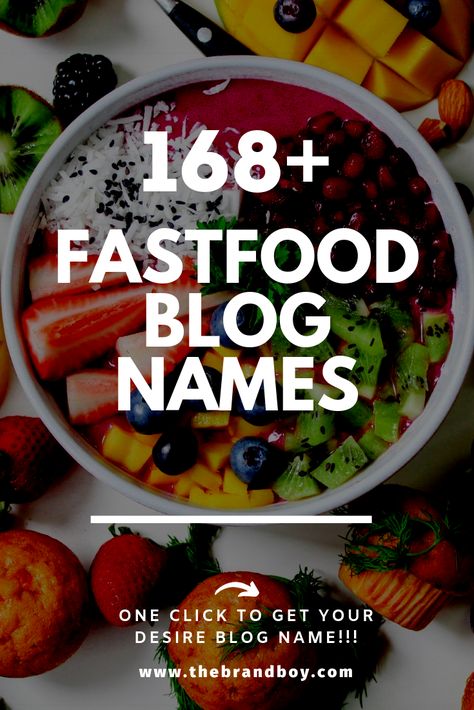 Food Business Name Ideas, Food Blog Names, Cool Food, Business Name Ideas, Best Fast Food, Snack Foods, Names Ideas, Blog Names, Food Business