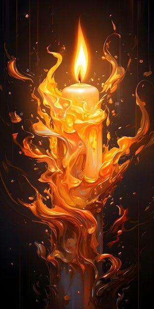 Fantasy Candle Art, Melted Candles Art, Foto Al Quran, Candle Drawing, Fire Water, Fantasy Beasts, Candle Art, Melting Candles, Visionary Art