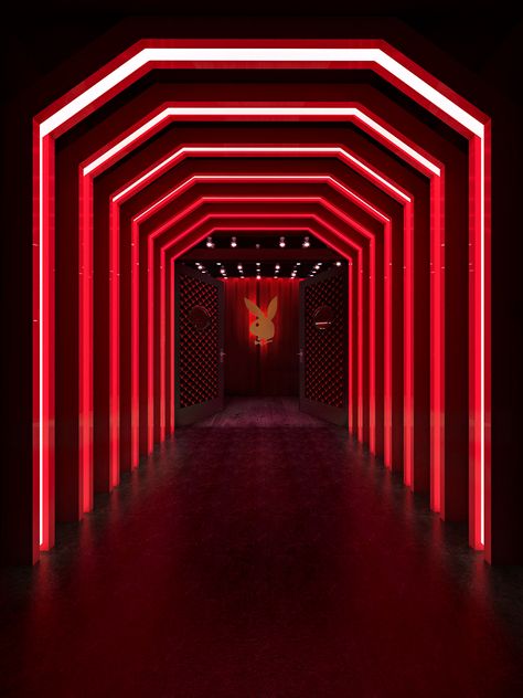 Nightclub Design Lighting, Club Entrance, Jazz Room, Red Carpet Entrance, Mata Mata, Event Entrance, Corporate Event Design, Light Tunnel, Nightclub Design