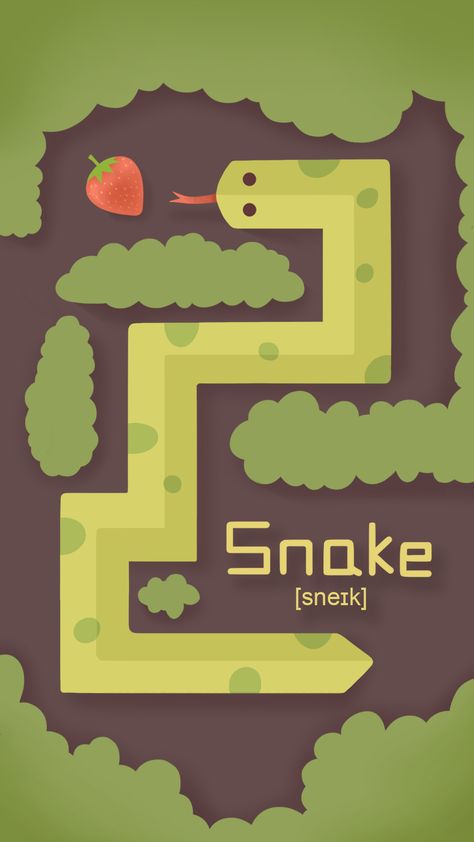 Paint for BaiCiZhan (snake) on Behance Snake Game Design, Snake Games For Kids, Snake Pixel Art, Snake Illustration, Snake Game, Indie Game Art, Snake Art, Off Game, Childrens Drawings