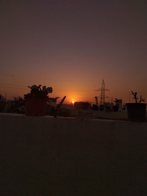 Clicked most beautiful sunset from my house terrace in delhi. Sunset From Terrace, House Terrace, Sunset Views, Beautiful Sunset, My House, Sunny Days, Terrace, Most Beautiful, Collage