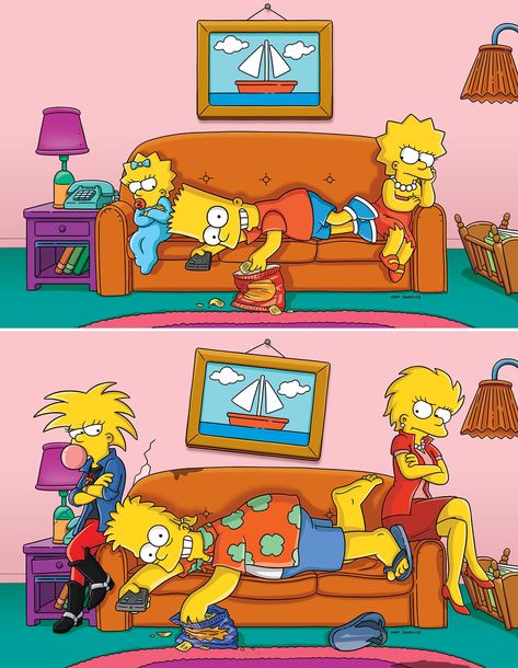 What The Simpsons Can Teach Us About Siblings ,,,Illustrations by Julius Preite Simpsons Funny, Simpsons Quotes, Simpsons Art, The Simpson, American Dad, Homer Simpson, Futurama, Dessin Adorable, Cartoon Shows