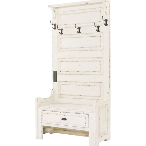 Pullman Hall Tree Farmhouse Hall Trees, Door Hall Trees, Antique Hall Tree, White Hall Tree, Hall Tree Storage Bench, Entryway Hall Tree, Hall Trees, Hall Furniture, 2x4 Furniture Plans