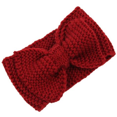 Hats & Caps, Women's Hats & Caps, Headbands, Women Lady Crochet Bow Turban Knit Knitted Headband Headwrap Winter Hair Band - Red - C312NE34NSI  #hats #caps #style #women #fashion #outfits #Headbands Winter Head Wrap, Crochet Hair Band, Bandeau Au Crochet, Cable Knit Headband, Bow Hairband, Warm Headbands, Crochet Bows, Knitted Headband