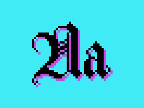 Az dribbble 8 Bit Typography, Pixel Typography, Gothic Alphabet, Letter Of The Day, Trends 2023, Typography Letters, 8 Bit, Level Up, Pixel Art