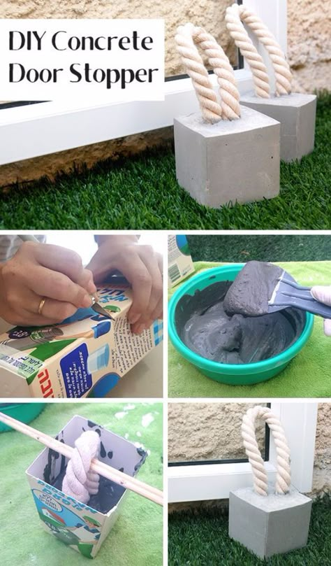 Diy Doorstop, Diy Keramik, Cement Projects, Flower Tower, Cement Diy, Concrete Diy Projects, Concrete Ideas, Cheap Crafts, Concrete Crafts