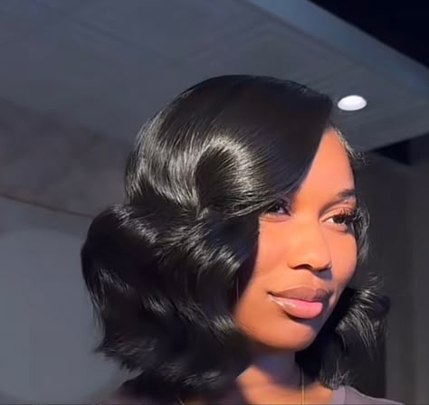 Closure Bob Quick Weave Side Part, Curled Side Part Bob, Bob Sew In Weave Side Part, Side Part Closure Quick Weave, Side Part Bob Weave, 25 Photoshoot, Closure Quick Weave, Bob Side Part, Quick Weave Hairstyles