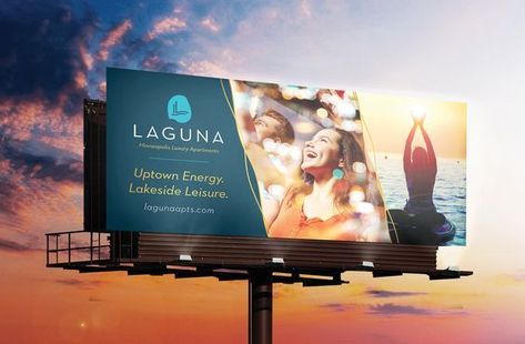 Banner Design Layout, Billboard Advertising, Best Banner, Billboard Design, Lake Resort, Design Outdoor, Bar Design Restaurant, Graphic Design Advertising, Marketing Solution