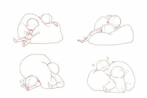 Bean Bag Drawing, Chibi Poses, Chibi Sketch, Manga Ideas, Draw Manga, Drawing Bag, Draw The Squad, Chibi Drawings, Body Drawing