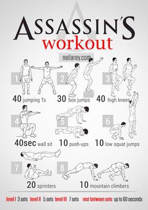 Assassin's workout - Neila Rey workout - neilarey.com Assassins Creed Workout, Assassins Workout, Neila Rey, Hero Workouts, 300 Workout, Superhero Workout, Weight Exercises, Trening Fitness, Ab Workout At Home