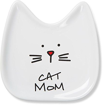 Pavilion Gift Company Blobby Cat, Cat Spoon Rest " Cat Mom", 5", White Cat Mom Funny, Cat Spoon, Cat Whisperer, F2 Savannah Cat, Cat Spray, Ceramic Spoon Rest, Ceramic Spoons, Cat Stuff, Cat Mug