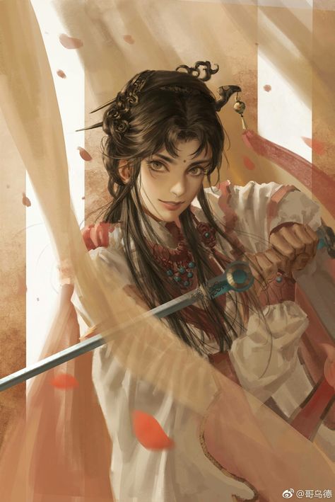 Persian Anime, Chinese Goddess Art, Art Reference Character Design, Photo Studies, Chinese Goddess, Qiang Jin Jiu, Writing Games, Digital Portraits, Romantic Manga