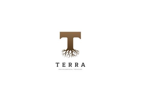 Terra Logo by Opaq Media Design Terra Logo Design, Rustic Fonts, Light Bulb Logo, Wild Logo, Warrior Logo, Lab Logo, Eco Logo, Circular Logo, Arrow Logo