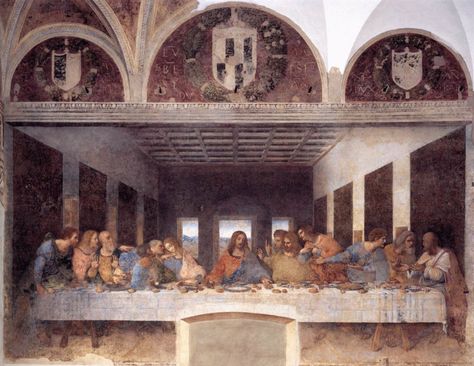 Last Supper Painting, Da Vinci Last Supper, The Last Supper Painting, Dantes Inferno, Paintings Famous, The Last Supper, Perspective Art, Last Supper, Italian Artist