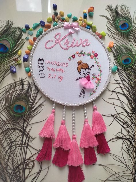 Baby details memories hoop hand embroidery Hoop Painting, Wedding Embroidery Hoop, Baby Footprint Art, Big Pores, Embroidery Hoop Art Diy, Handmade Portrait, Baby Art Projects, Hand Work Design, Baby Footprint