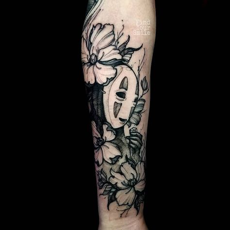 Face Art Tattoo, Miyazaki Tattoo, Geek Tattoos, Tattoos Celtic, Tattoos Foot, Tatuaje Studio Ghibli, Tatu Baby, Tattoos Neck, Pattern Tattoos