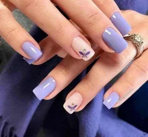 Easter Nails Design Spring 2023 | Easter Nails Acrylic Summer Nail Art, Purple Nail Designs, Lavender Nails, Purple Nail, Trendy Nail Art, Pretty Nail Art, Short Acrylic Nails Designs, Floral Nails, Fancy Nails