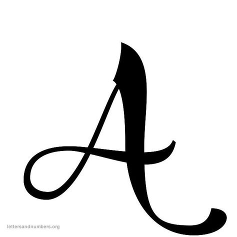 Printable Cursive Large Letters A Style Letter, Letter Fonts Alphabet, Letter A Font, Cursive A, Cursive Letters Fancy, Fancy Cursive Fonts, Lettering Numbers, Fancy Cursive, A Cursive