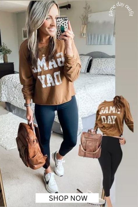 Game Day Outfit for Women. Casual Fall Fits! Fall Football Game Outfit, Casual Fall Fits, Outfit For Women Casual, Sports Mom Outfit, Casual Fall Outfits For Women, Shacket Outfit, Mom Fall, Fall Football, Football Game Outfit