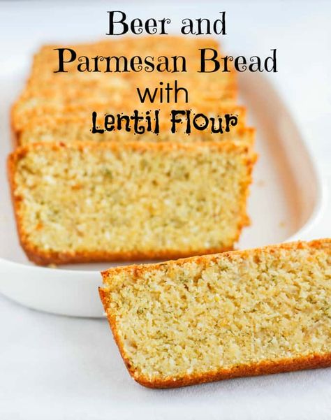 Lentil Flour, Parmesan Bread, Gluten Free Beer, Flour Bread, Keto Breads, Gf Bread, Free Beer, Lentil Recipes, Grain Free Recipes