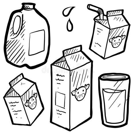 Milk cartons sketch. Doodle style milk and juice illustration set in vector form , #ad, #milk, #style, #illustration, #juice, #cartons #ad Milk Tattoo, Juice Illustration, Milk Drawing, Tattoo Gato, Juice Carton, Milk Cartons, Bottle Drawing, Bottle Tattoo, Desain Buklet