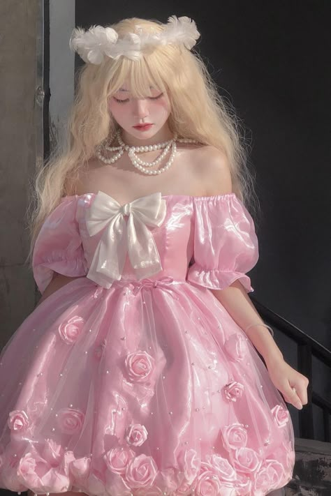 Kawaii Prom Dress, That Dress, Kawaii Fashion Outfits, Pastel Shades, Pink Outfits, Really Cute Outfits, Fancy Outfits, Kawaii Clothes, Lolita Fashion