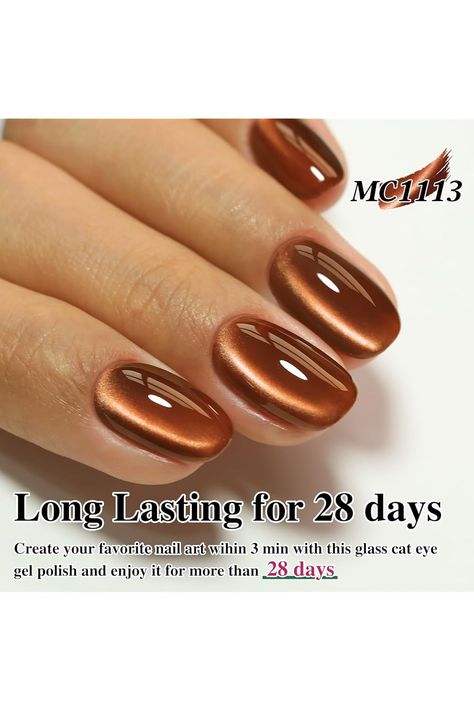 Double Rhythm Jelly Glass Cat Eye Gel Polish with Magnet 15ML Holographic Glitter Shimmer Translucent Sheer Color Magnetic Nail Polish Salon DIY at Home MC1113 Jelly Nails Brown, Nails Country, Magnetic Nail Polish, Country Nails, Cat Eye Gel Polish, Glass Cat, Magnetic Nails, Cat Eye Gel, Womens Nails