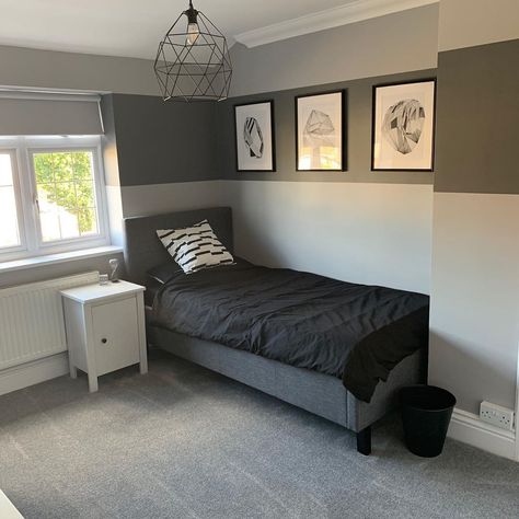 Black White And Grey Bedroom Ideas Men, Grey Boys Bedroom Ideas, Grey Boys Bedroom Teenager, Grey Teenage Boys Room, Boys Grey Bedroom Ideas, Black And Grey Bedroom Ideas Men, Blue And Grey Boys Bedroom, Older Boys Room, Gray Boys Room