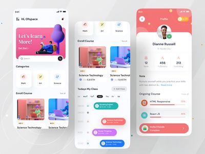 Ui Ux Design Course, App Design Trends, Desain Ux, Class App, Ux Design Course, Android App Design, Ui Ux App, Android Design, Mobile App Design Inspiration