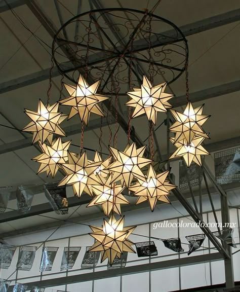 Mexican Tin Star, Mexican Lighting, Tin Star Lights, Hanging Star Light, Star Pendant Lighting, Tin Mirrors, Star Chandelier, Glass Lanterns, Tin Star