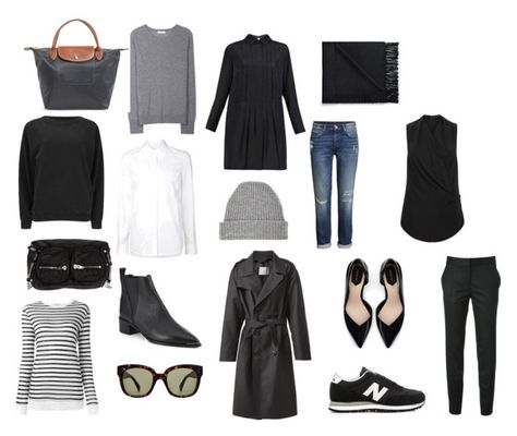 Packing light three day trip by solvor-lyngstad on Polyvore featuring Cheap Monday, Alexander Wang, dVb Victoria Beckham, Equipment, Carolinaritz, STELLA McCARTNEY, H&M, Acne Studios, New Balance and Zara French Wardrobe, Winter Travel Outfit, Fashion Capsule Wardrobe, Minimalist Capsule Wardrobe, Trip Outfits, Fashion Capsule, Cheap Monday, Fashion Victim, Minimalist Wardrobe