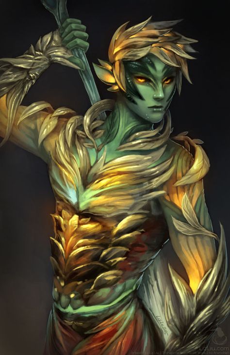 landylachs: Rough painting of Trahearne Trahearne Gw2, Rough Painting, Half Elf, Plant People, Tree People, Guild Wars 2, Ange Demon, Guild Wars, Fantasy Races