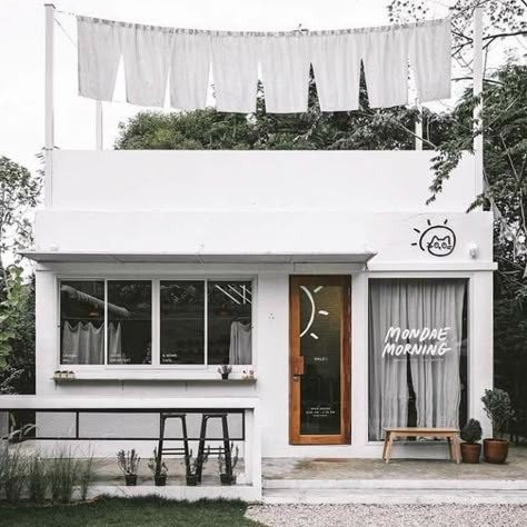 Minimal Coffee Bar, Milktea Shop, Minimal Coffee, Coffee House Design, Coffee Shop Concept, Cafe Exterior, Small Coffee Shop, Coffee Shop Interior Design, Cafe Concept