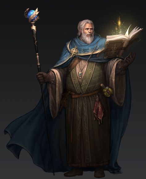 m Wizard 16th lvl Robes Staff Magic Book Underdark Traveler Fantasy Wizard, Fantasy Images, The Wizard, Fantasy Rpg, 판타지 아트, Medieval Fantasy, Dnd Characters, Fantasy Artwork, Old Men