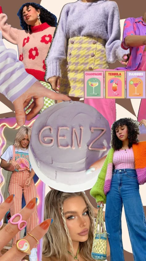 Fashion Genz, Gen Z Aesthetic Outfit, Gen Z Clothing Aesthetic, Gen Z Social Media Design, Gen Z Collage, Gen Z Aesthetic Moodboard, Gen Z Lifestyle, Gen Z Colors, Genz Moodboard