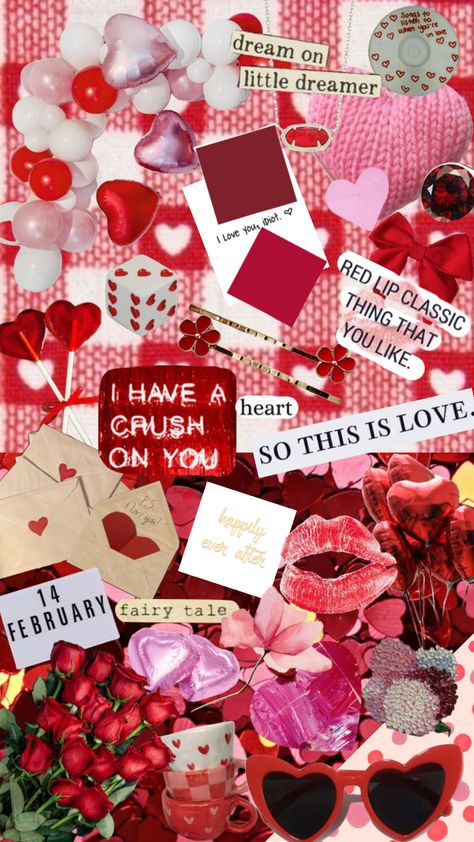 Happy Valentine’s Day! #red #valentines #love Valentines Day Collage, Valentines Day Wallpapers, Valentines Day Wallpaper Iphone, Happy Valentines Day Aesthetic, Valentines Day Aesthetic Vintage, Valentines Day Lockscreen, Valentine’s Day Wallpaper, Valentines Wallpaper Iphone, When Youre In Love