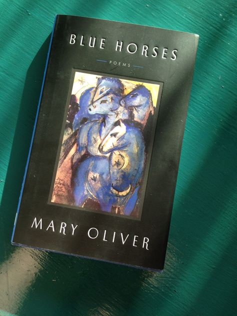 Mary Oliver's Blue Horses. Gorgeous book of poetry. #booklovesunday Blue Horses Mary Oliver, Mary Oliver Books, Horse Poems, Best Poetry Books, Book Of Poetry, Short Books, Unread Books, Mary Oliver, Blue Horse