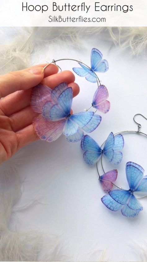 15 Craft Ideas for Kids to Spark Creativity at Home Diy Wire Butterfly Earrings, Thanks Giving Earrings, Jewellery Craft Ideas, Video Butterfly, Butterflies Wings, Butterfly Hair Accessories, Silk Butterfly, Diy Earrings Easy, Winter Paper