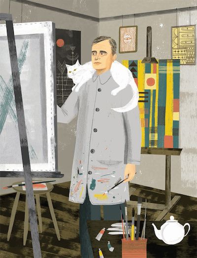 Charles Dickens said, “What greater gift than the love of a cat?”—a sentiment shared by “cat men” from Marlon Brando to Karl Lagerfeld to Winston Churchill. Feline fancier Sam Kalda, Illustration M… Man And Cat, Uk Illustration, Charmed Characters, Font Illustration, Fashion Institute, Paul Klee, Man Ray, Fall Prints, Editorial Illustration