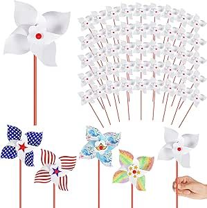 Simgoing 400 Pcs DIY Paper Pinwheels for Kids Bulk White Blank Paper Pinwheels Kids' Paper Craft Kits for Boys Girls Summer Activities, School Group Daycare Home Fun Graffiti Art Craft Project Pinwheels For Kids, Diy Paper Pinwheels, Paper Windmill, Fun Graffiti, Paper Pinwheels, Diy Pinwheel, Pinwheels Party, Pinwheels Paper, White Blank