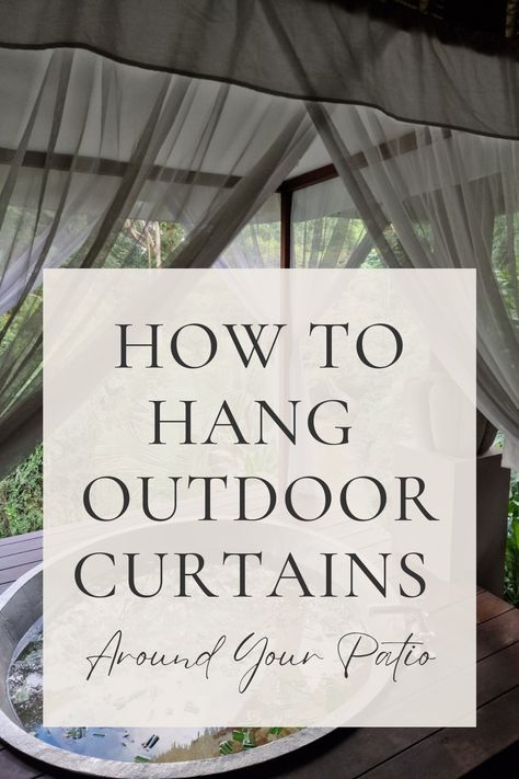 The patio makes a great place for many activities. You can barbecue, enjoy the outdoors and dine in the open space. However, the weather is unpredictable and it could get very hot and rainy. Also, the sun can be too much for your outdoor activities. So, it’s necessary to have outdoor curtains for your patio to make it enjoyable with year-round comfort. Patio With Curtains, Hang Outdoor Curtains, Zen Patio, Patio Redo, Cabin Landscape, How To Hang Curtains, Exterior Upgrades, Porch Shades, Tent Ideas