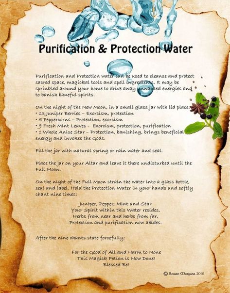 Water has been used ceremoniously since the beginning of time, without water, there is no life! Water is essential, we need to drink it every day, we clean ourselves with it, and we are made mostly of water. It's no wonder that water can be used magickally to cleanse and purify energy as well. Mix up a batch of this magickal water to cleanse your space of negative or stagnant energies and protect it before you engage in a ritual or any sort of sacred act. Anointed Oil, Casting A Circle, Wishing Spell, Water Blessings, Witchcraft 101, Water Magic, Moon Magick, Charmed Book Of Shadows, Witchy Tips