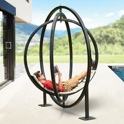 Backyard Swings, Welded Furniture, Outdoor Living Furniture, Outdoor Hammock, Metal Furniture Design, Outdoor Swing, Swing Chair, Iron Furniture, Creative Furniture