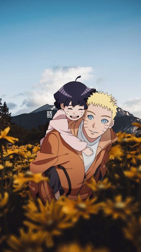 Naruto Himawari, Naruto A, A Good Father, Good Father, Clothes Anime, Naruto Uzumaki Hokage, Anime Shirts, Anime Lineart, Download Wallpaper Hd