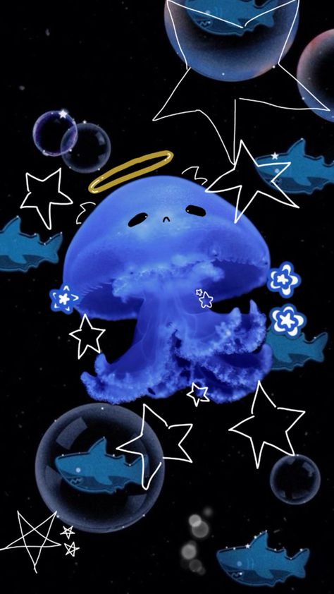 Cute Jellyfish Wallpaper, Dr Mundo, Jellyfish Pictures, Jellyfish Wallpaper, Cute Jellyfish, Cute Home Screen Wallpaper, The Best Wallpapers, Cute Blue Wallpaper, Jellyfish Art