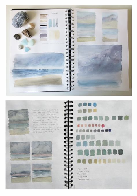 Artist Research Sketchbook, Watercolor Art Fashion, Sketchbook Presentation, Mixed Media Sketchbook, Ideas Watercolor, Sketchbook Layout, Textiles Sketchbook, Creativity Ideas, Gcse Art Sketchbook