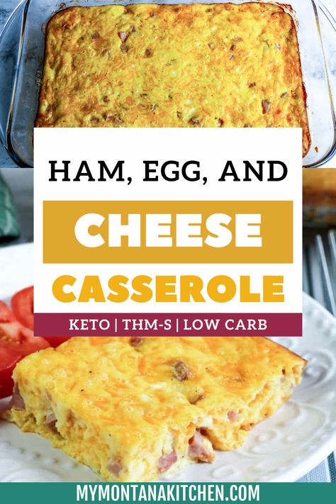 Are you looking for a savory breakfast dish that everyone will love? Look no further! This delicious egg bake recipe is perfect for a lazy weekend brunch or an easy meal prep option for the week ahead. With its gooey melted cheese, savory chunks of ham, and fluffy scrambled eggs all baked into one delicious dish, you won't be able to resist taking seconds! Stuffing Egg Bake, Ham And Veggie Egg Bake, Bacon And Cheese Egg Bake, Ham Cheese Casserole Breakfast, Large Egg Bake, Egg And Cheese Bakes, Baked Eggs With Ham, Scrambled Eggs And Ham, Overnight Ham And Cheese Egg Bake