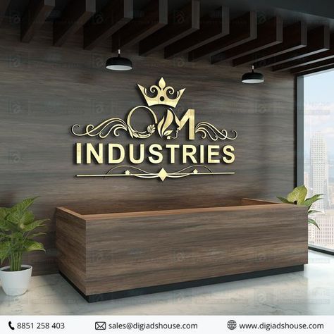 Office Name Board Design, Logo Design Office, Name Board Design, Massage Room Design, Small Office Design Interior, Store Shelves Design, Small Office Design, Name Plate Design, Business Branding Inspiration